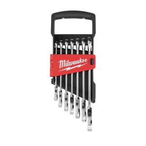 7pc Flex Head Ratcheting Combination Wrench - Metric