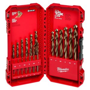 RED HELIX Cobalt Metric Drill Bit Set – 19PC