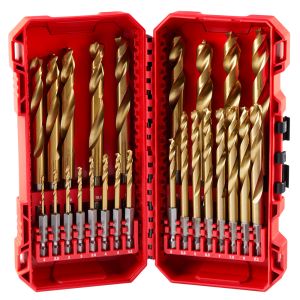 SHOCKWAVE Impact Duty RED HELIX Titanium Metric Drill Bit Set - 25PC