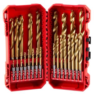 SHOCKWAVE Impact Duty RED HELIX Titanium Metric Drill Bit Set - 25PC