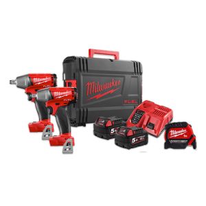 M18 FUEL 2 M18 FUEL 1/2″ Compact Impact Wrench + 5m Compact Magnetic Tape Measure Kit